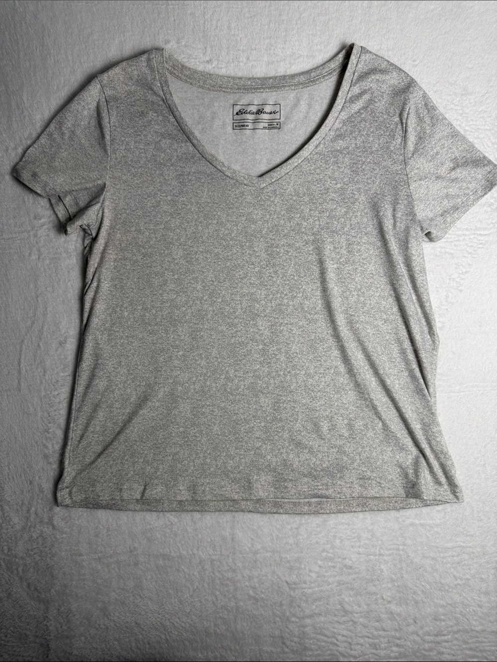 Eddie Bauer Women's V-Neck Short Sleeve Tee - Gray Heather
